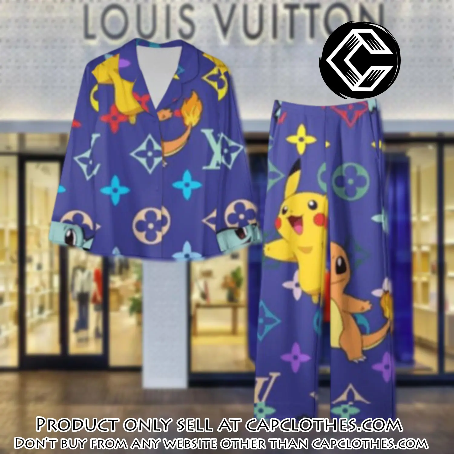 Trending luxury lv satin pajama set pjs1095 cc1727800